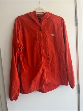 Rab Men's Performance Hooded Jacket in Bright Red